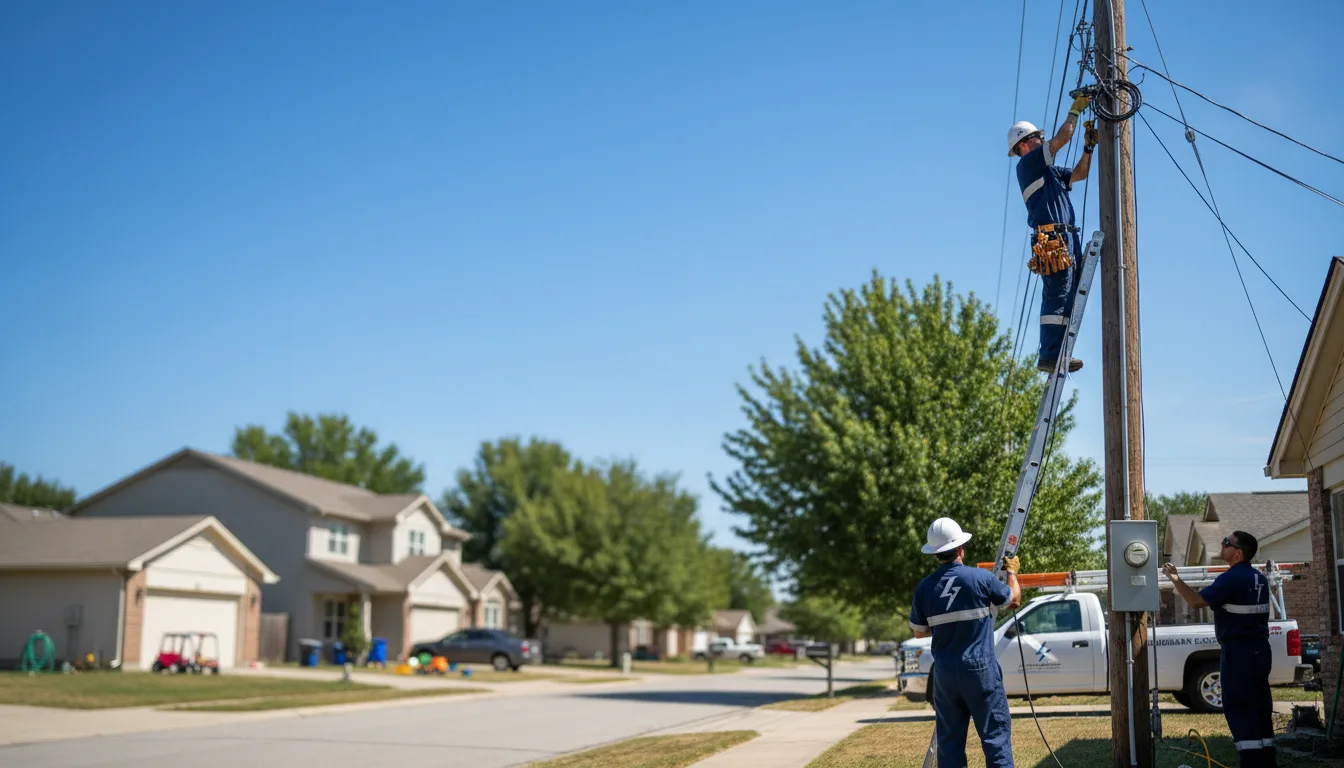 Residential electrician providing installation services in Salineno, TX